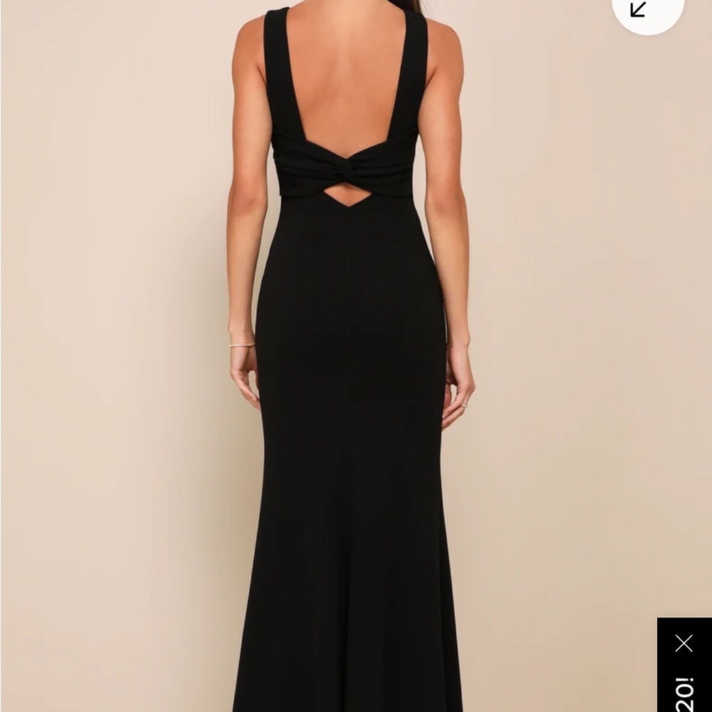 Lulu's Black Backless Evening Dress